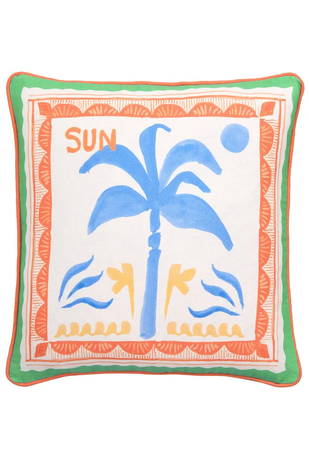 Fusion 'Soleil Palm' Outdoor Water Resistant Filled Cushion 2