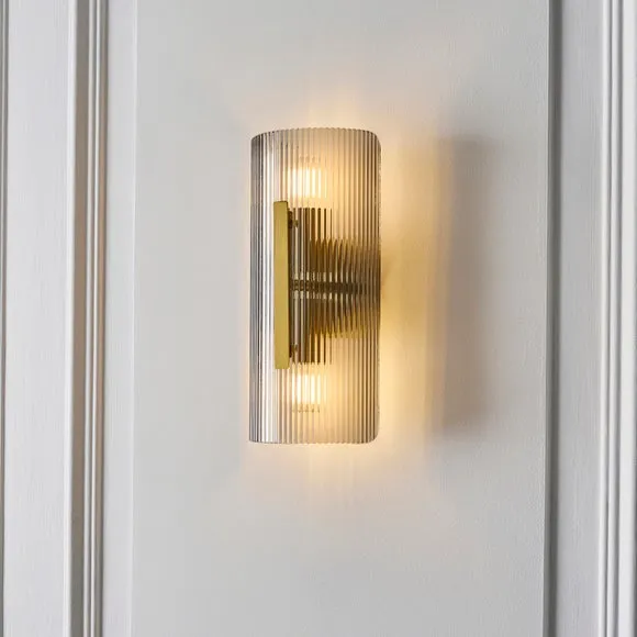Veneto Ribbed 2 Light Wall Light 1