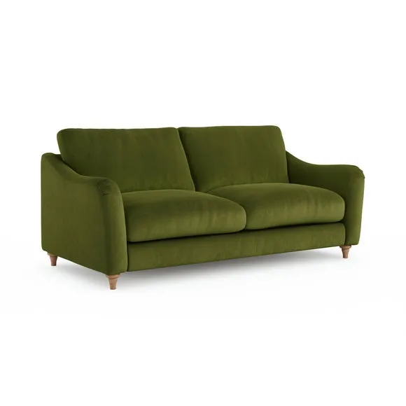Hattie Matte Plush Velvet 3 Seater Sofa 6