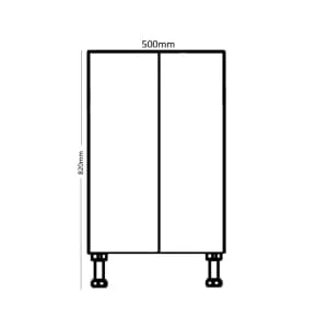 Wickes Lakemoor Gloss White Standard Depth Base Unit - 500mm 2