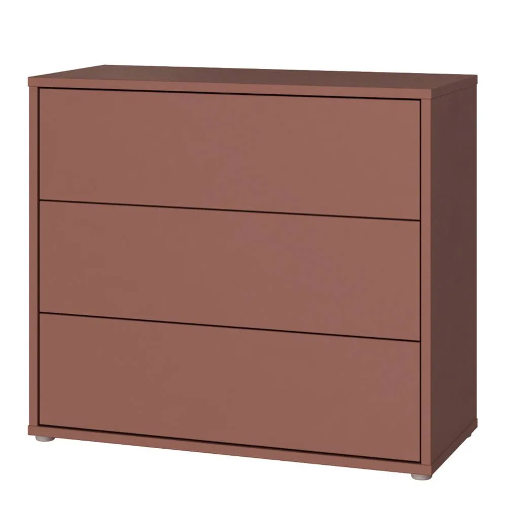 Furniture To Go Alice Springs 3 Drawer Chest with Push-Open Drawers in Terracotta 4