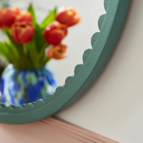 Remi Scalloped Round Wall Mirror 2