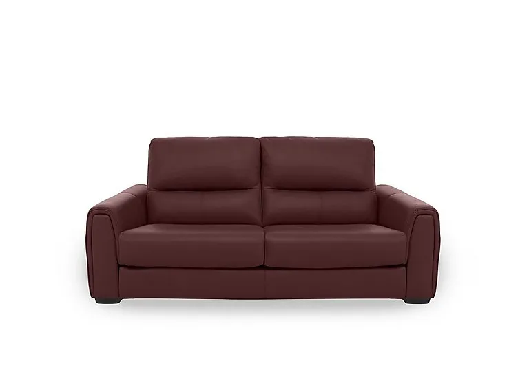 Flex Leather 2 Seater Sofa - BV Deep Red