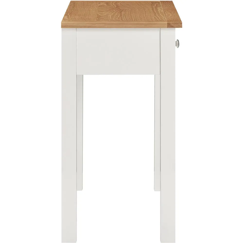 Seconique Cambridge Dressing Table - Linen/Oak (Part assembled) in White 5