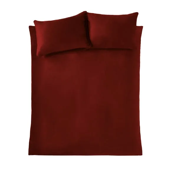 Catherine Lansfield Kingsley Soft Matt Velvet Duvet Cover and Pillowcase Set 4