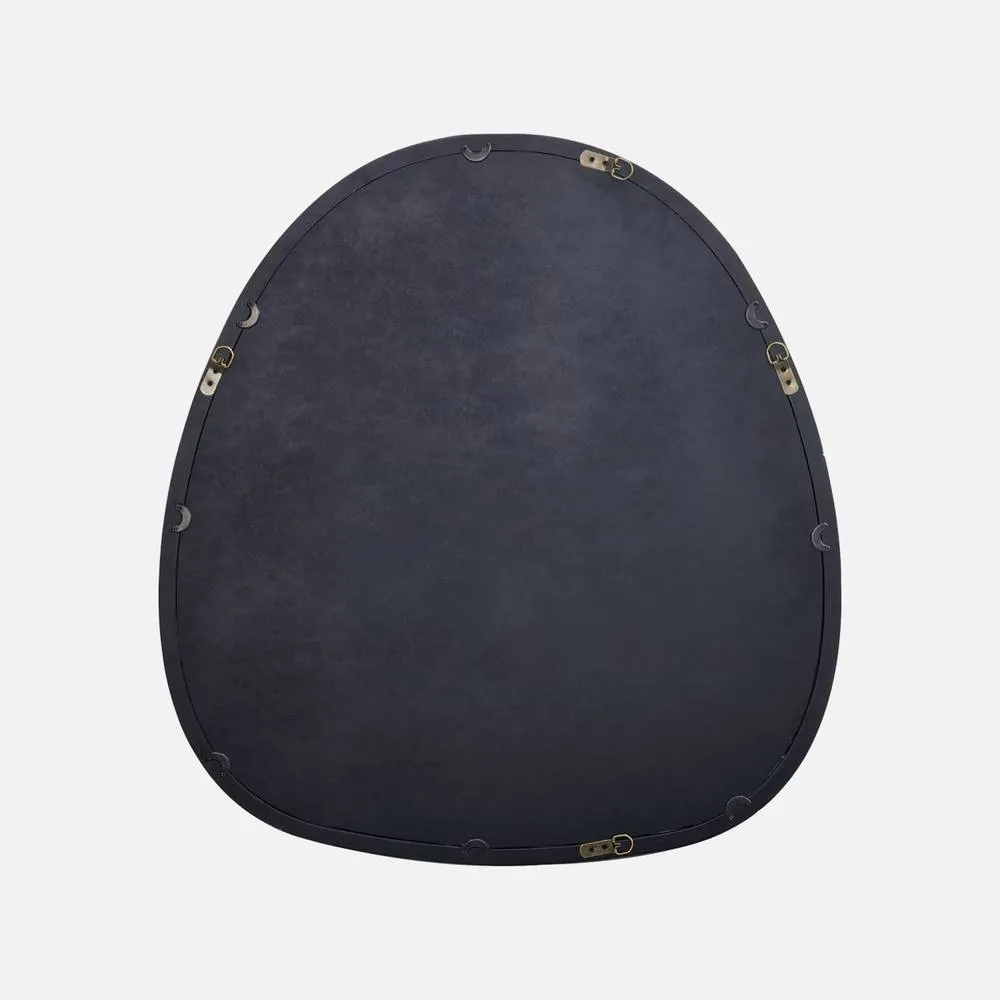 sweeek 55cm oval wooden mirror in Dark Brown 4