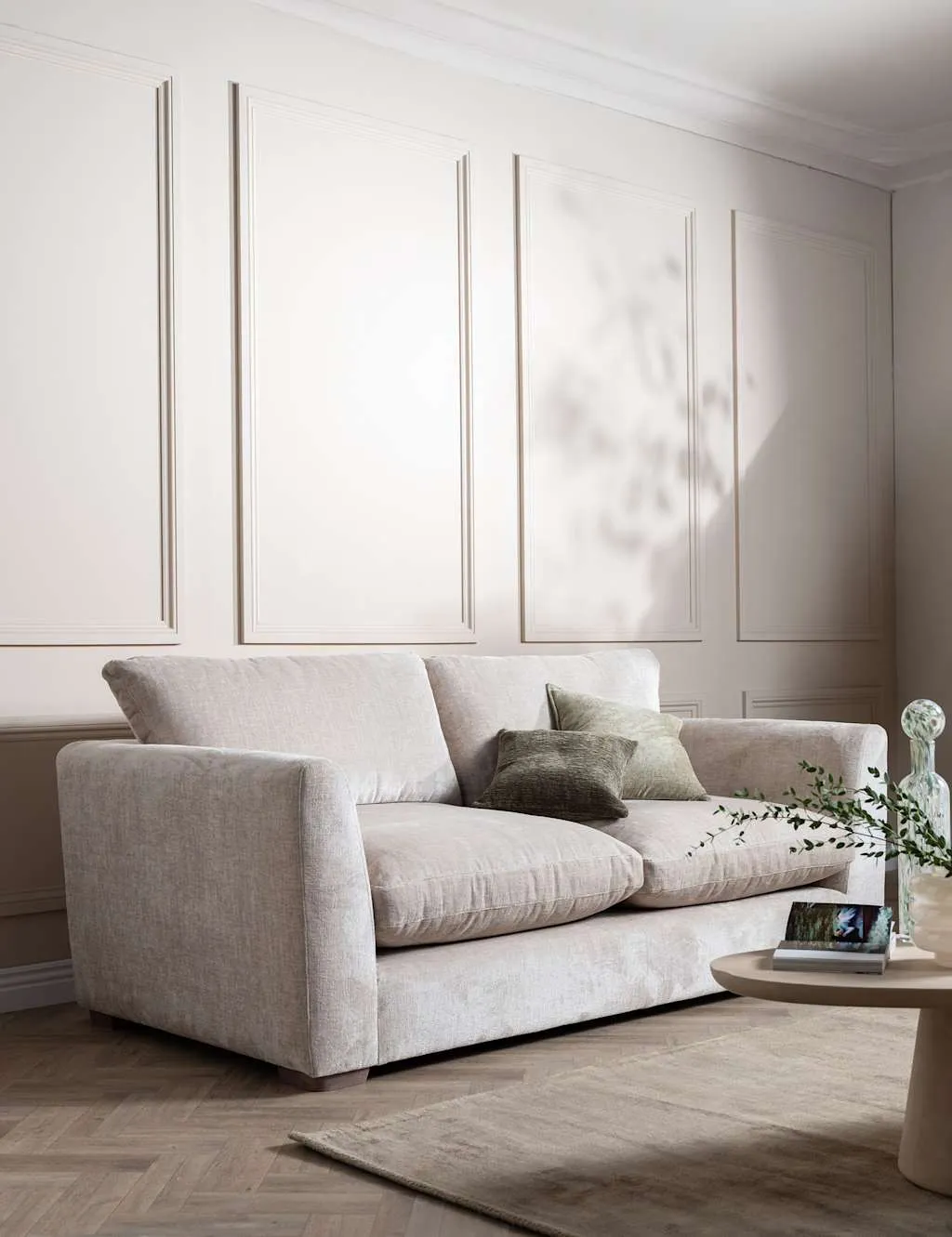 BARKER AND STONEHOUSE Palmer Textured Chenille 3 Seater Sofa Neutral