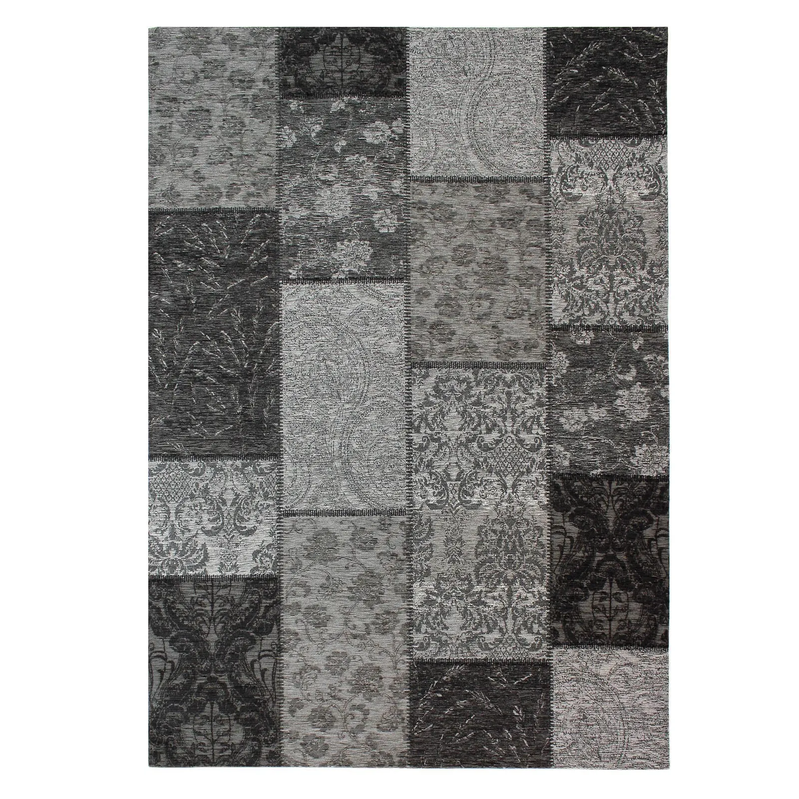 Romance Patchwork Rug Grey