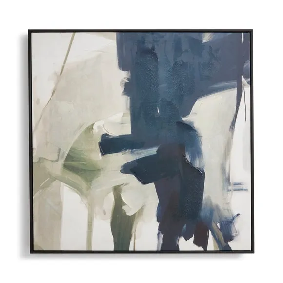 Blue Abstract Framed Canvas 3