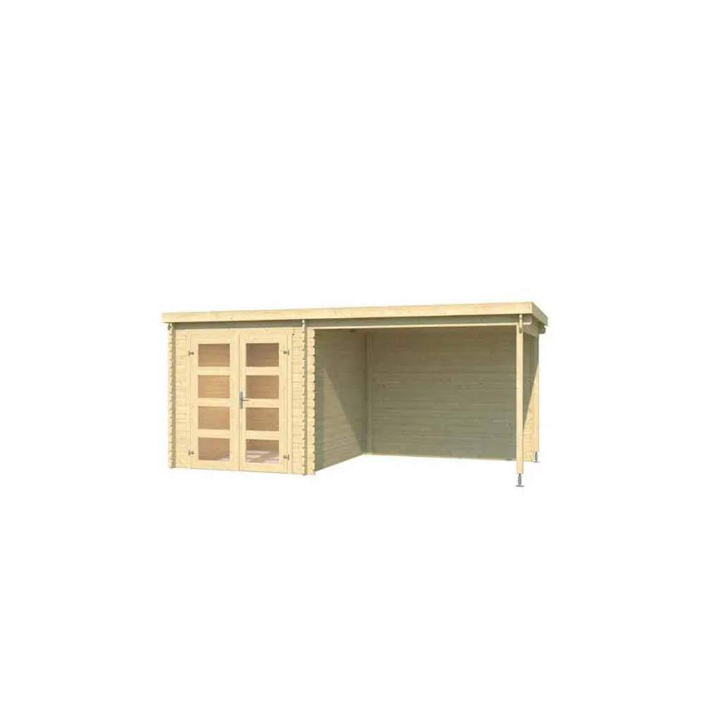 Lasita Maja Ltd Long Beach-Log Cabin, Garden Room, Home Office L492.2xW254.9xH216.6 cm in Light Tan 2