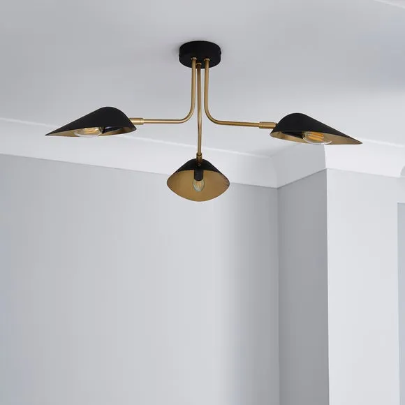 Savona 3 Light Semi Flush Ceiling Light 2
