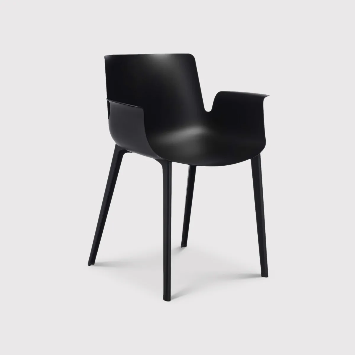 Kartell Piuma Dining Chair, Black Plastic | Barker & Stonehouse