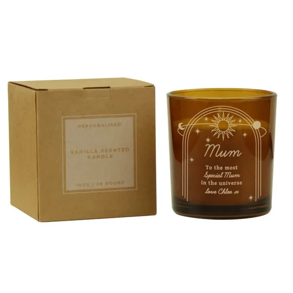 Personalised Celestial Glass Candle 4
