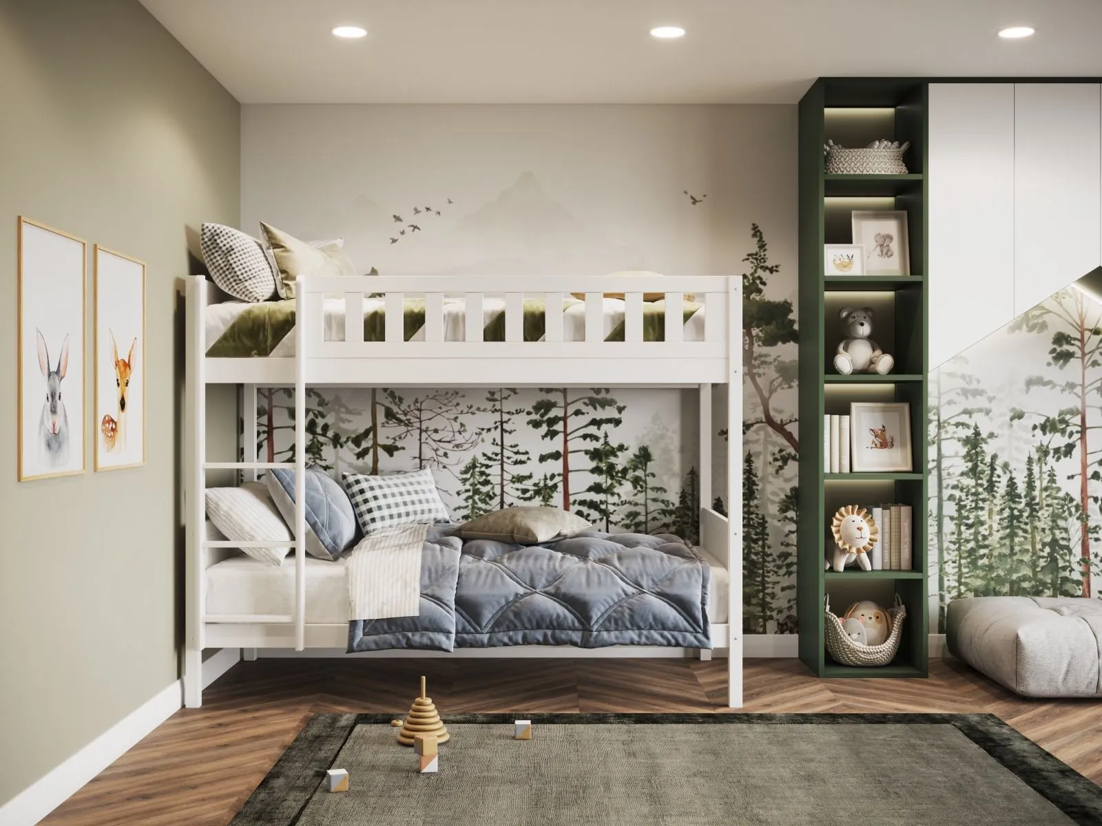Flair Bea Bunk Bed in White 2