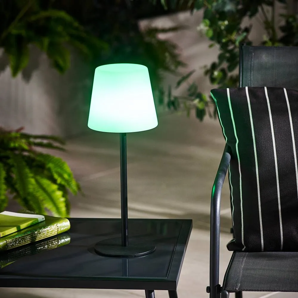 FurnitureboxUK Helia Cream & Black Outdoor Table Light 6