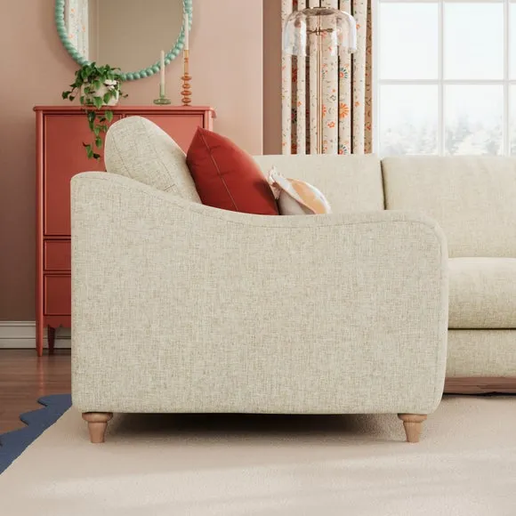Hattie Slub Faux Linen Corner Sofa 3