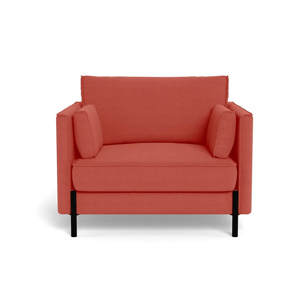 Heal's Tortona Armchair Linen Grenadine Black Feet