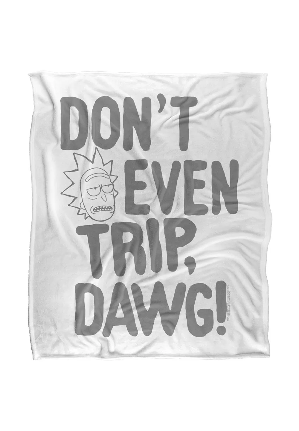 Warner Brothers Rick & Morty Officially Licensed Silky Touch Super Soft Throw Blanket 152 x 127 cm in White