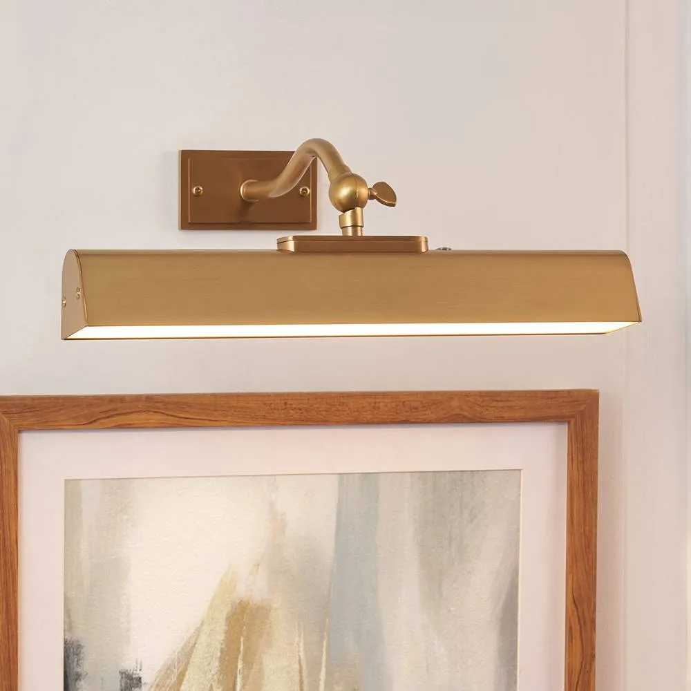 Netlighting Lasos Rechargeable Picture Light Warm Brass Frosted Pc in Gold 5