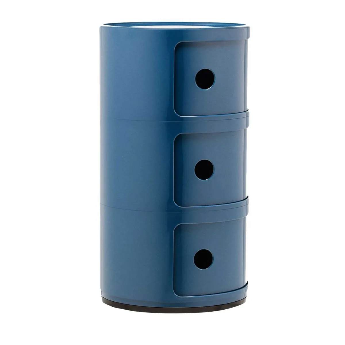 Kartell Componibili 3 Drawer Storage Unit Table, Blue Plastic | Barker & Stonehouse 4