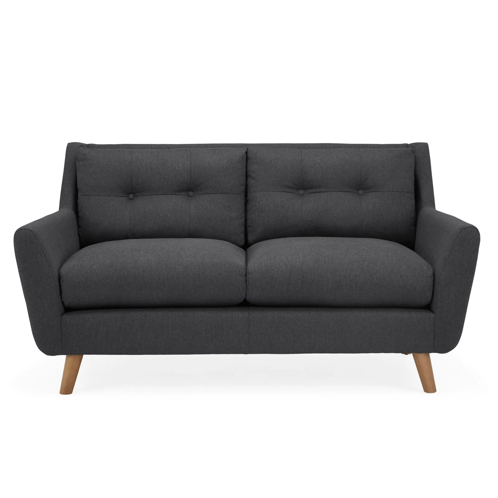 Halston Velvet 2 Seater Sofa Grey