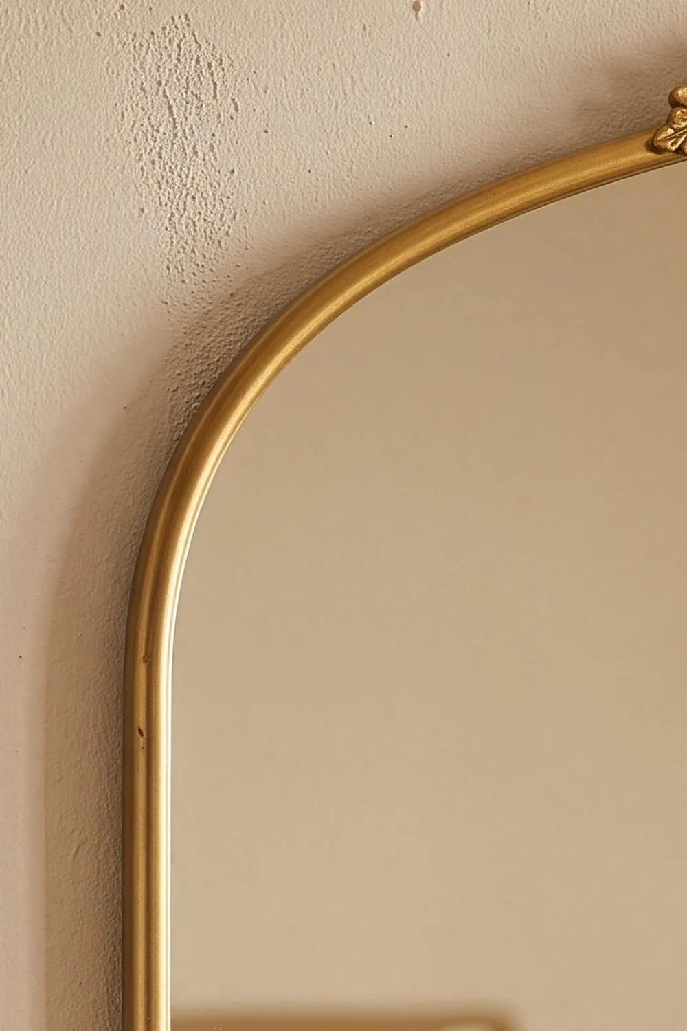 Dibor Gold Foliage Crest Overmantel Wall Mirror, 82cm x 61cm 4