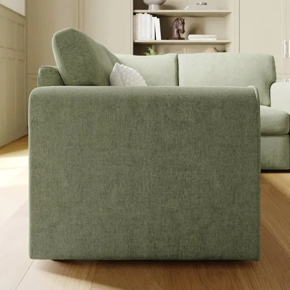 Abel Vintage Soft Chenille Corner Sofa 3