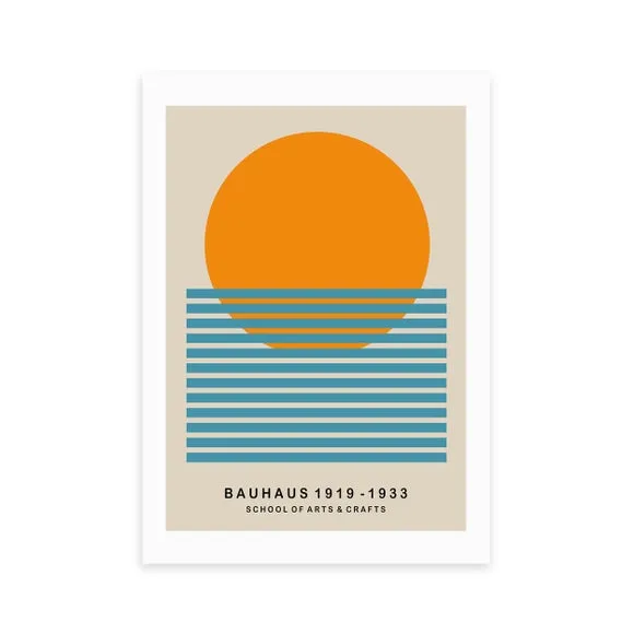 East End Prints Mid Century Sun Bauhaus by Luxe Poster Co 2