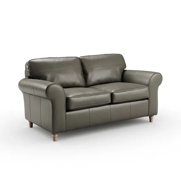 Flori Classic Leather 2 Seater Sofa 6
