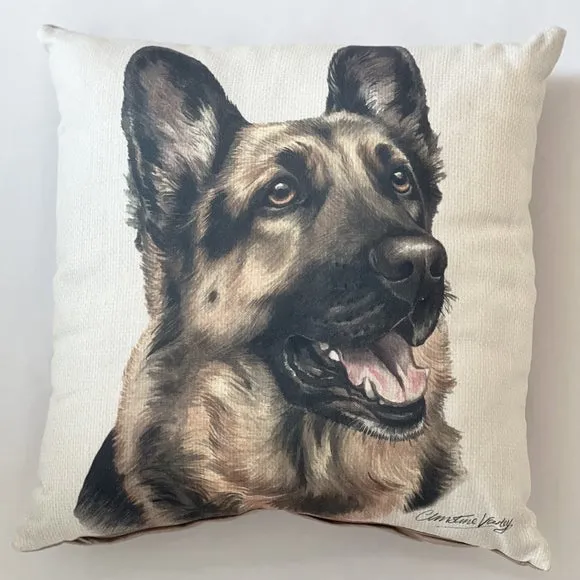 Christine Varley German Shepard Square Cushion 2