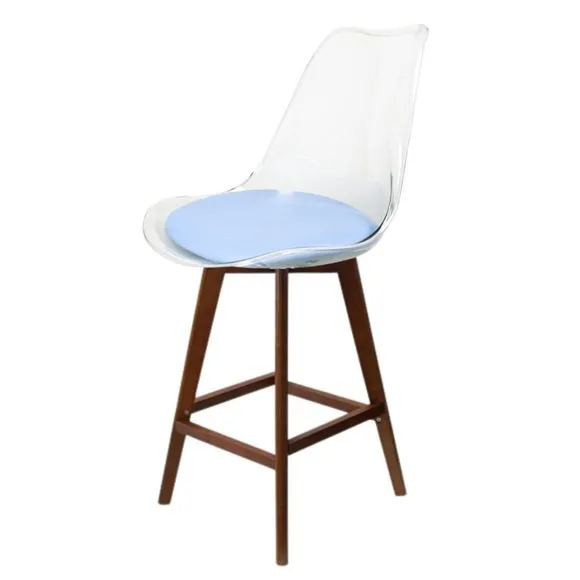 Fusion Living Soho Clear Plastic Bar Stool 2