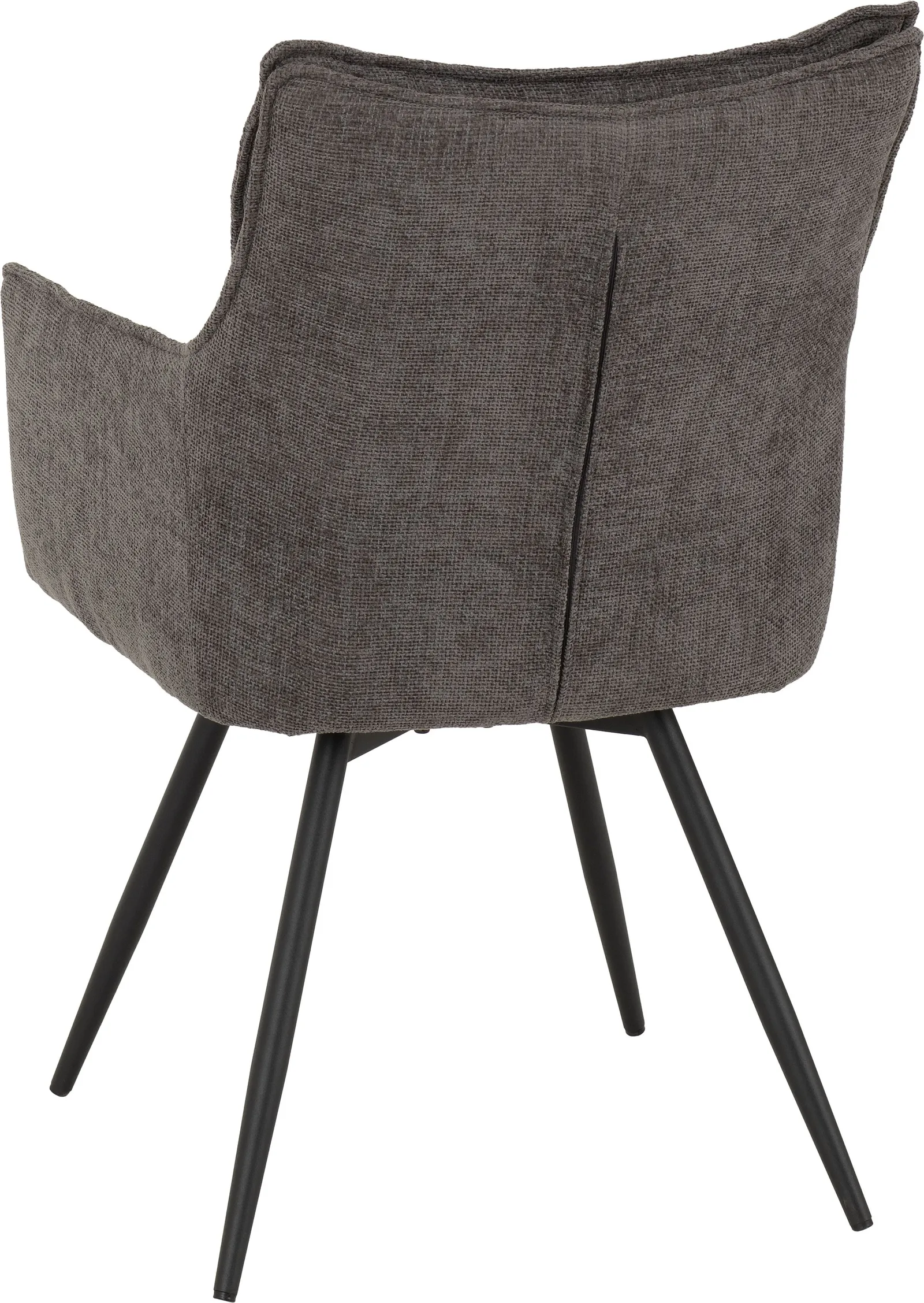 Seconique Lewis Carver Swivel Dining Chair in Dark Grey 5