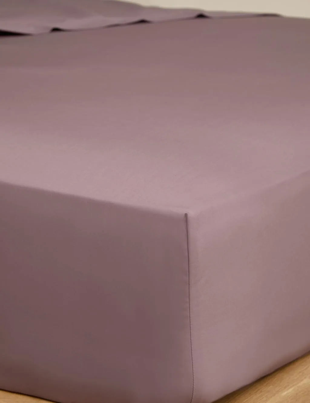 M&S Egyptian Cotton Deep Fitted Sheet Mauve