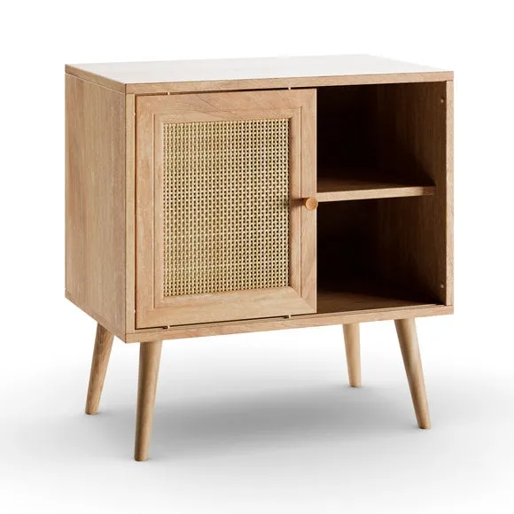 Jordyn Wide Bedside Table, Mango Wood Effect 6