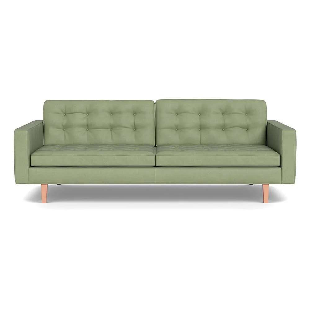 Heal's Hepburn 4 Seater Sofa Siena Cotton Pistachio Natural Feet 1