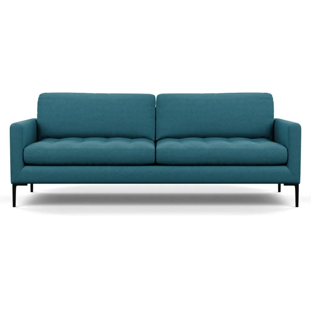 Heal's Eton 4 Seater Sofa Brushed Cotton Cadet Black Feet