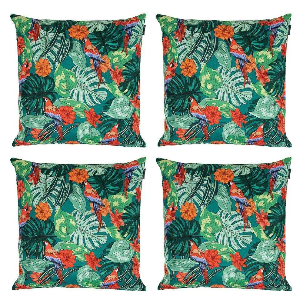 icon Indoor Outdoor Cushion Set of 4 Slate Grey Water Resistant Cushions in Dark Green