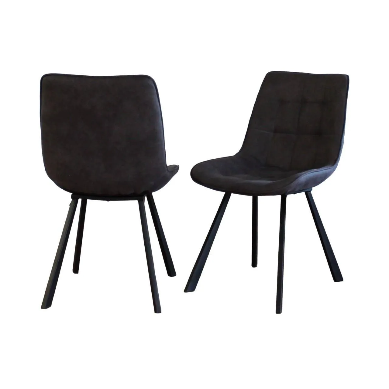 IH Design Anaisha Contemporary Design Dining Chairs in Grey Colour Set of 2 3