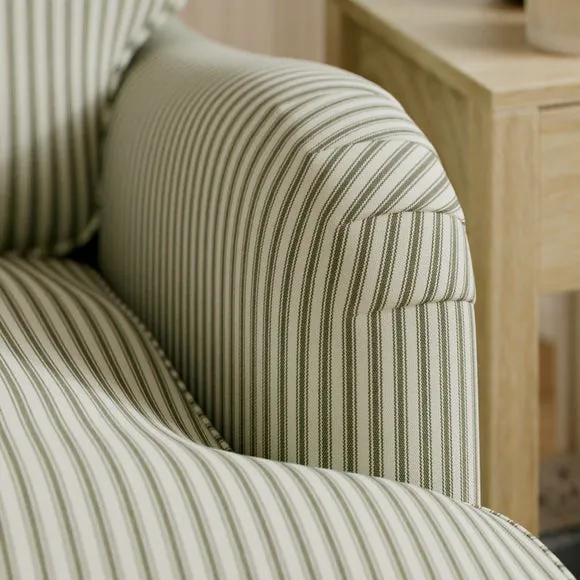 Beatrice II Rutland Stripe Fixed Loose Cover Snuggle Chair 4