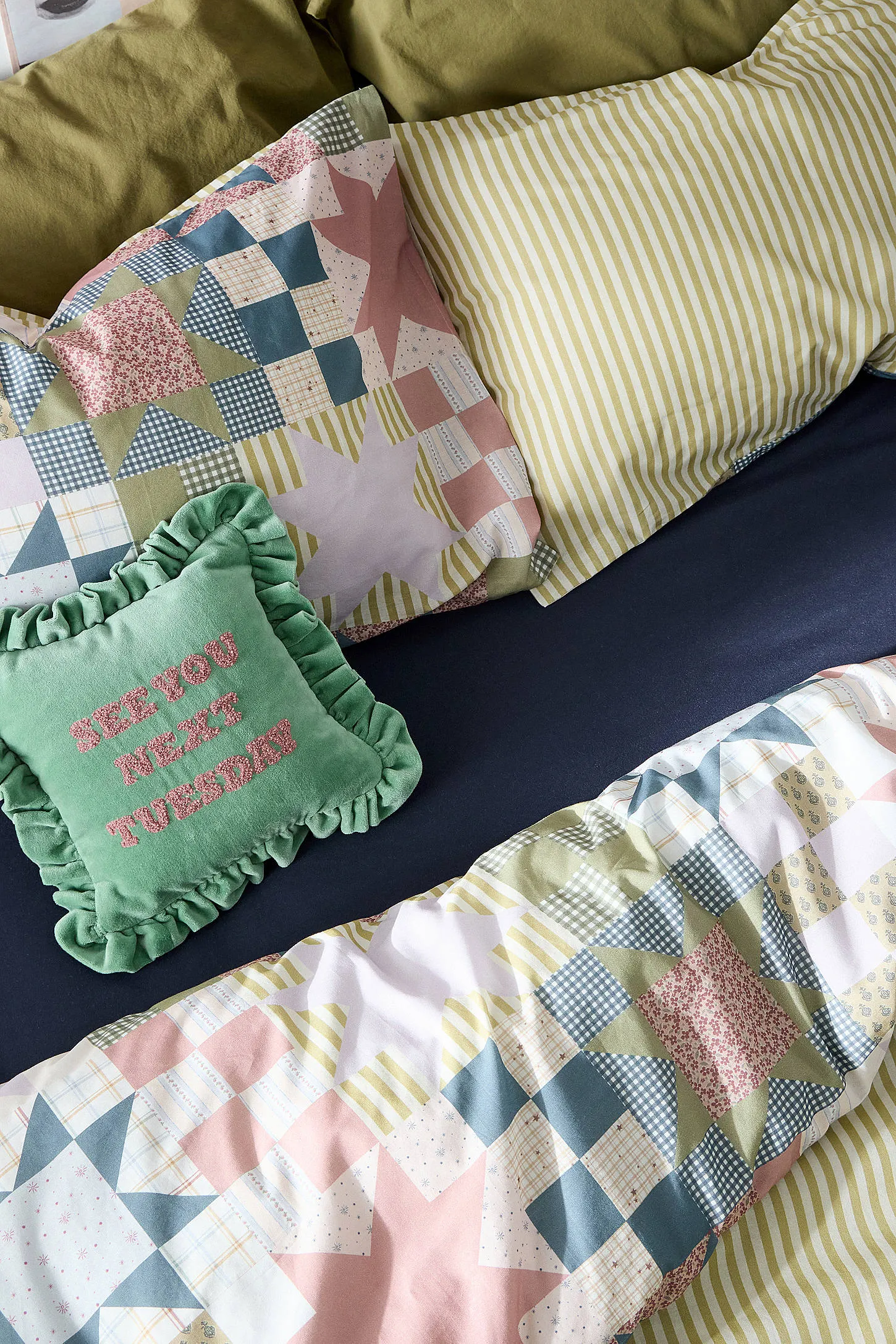 Vintage Patch Reversible Duvet Set 5