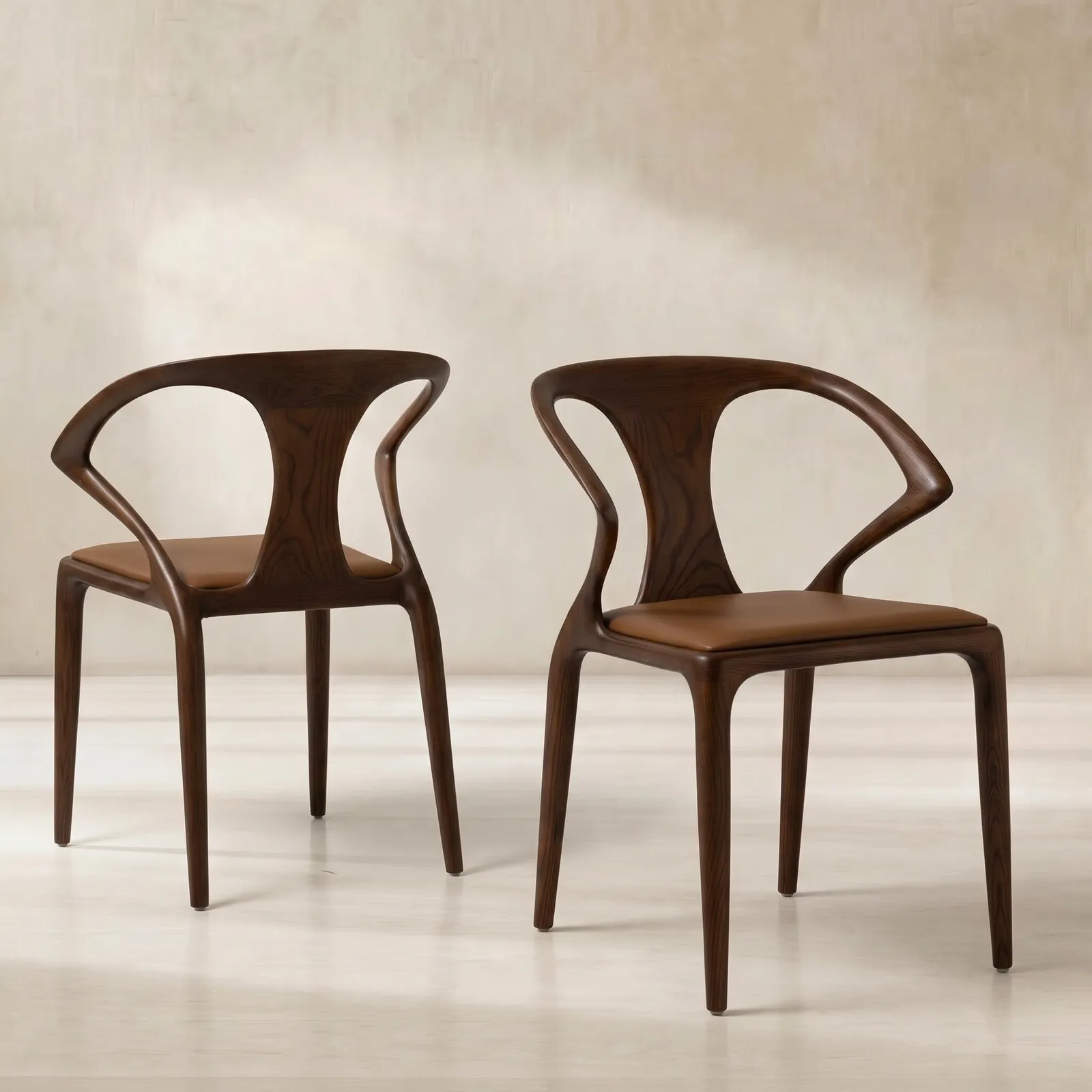 Tiree Dining Chair, Brown Leather | Barker & Stonehouse