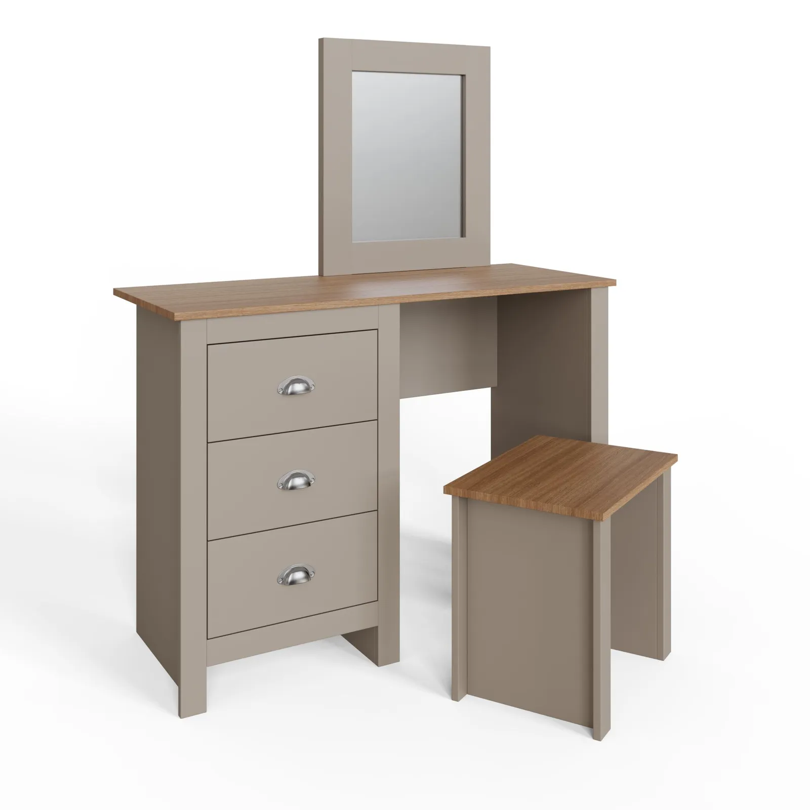 GFW Lancaster Dressing Table Set in Grey 3