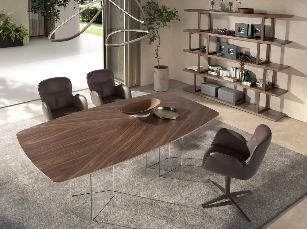 Angel Cerda Swivel Dining Chair in Chocolate Brown Leatherette 4