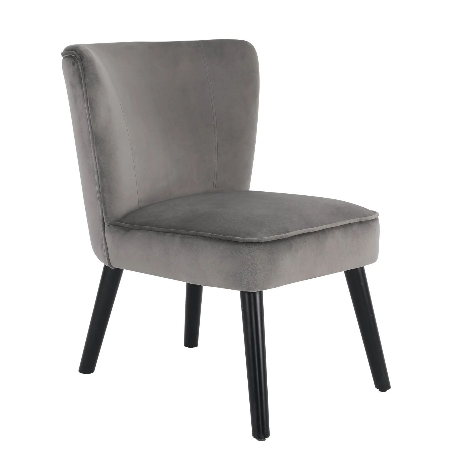 Ella Grey Velvet Chair Grey