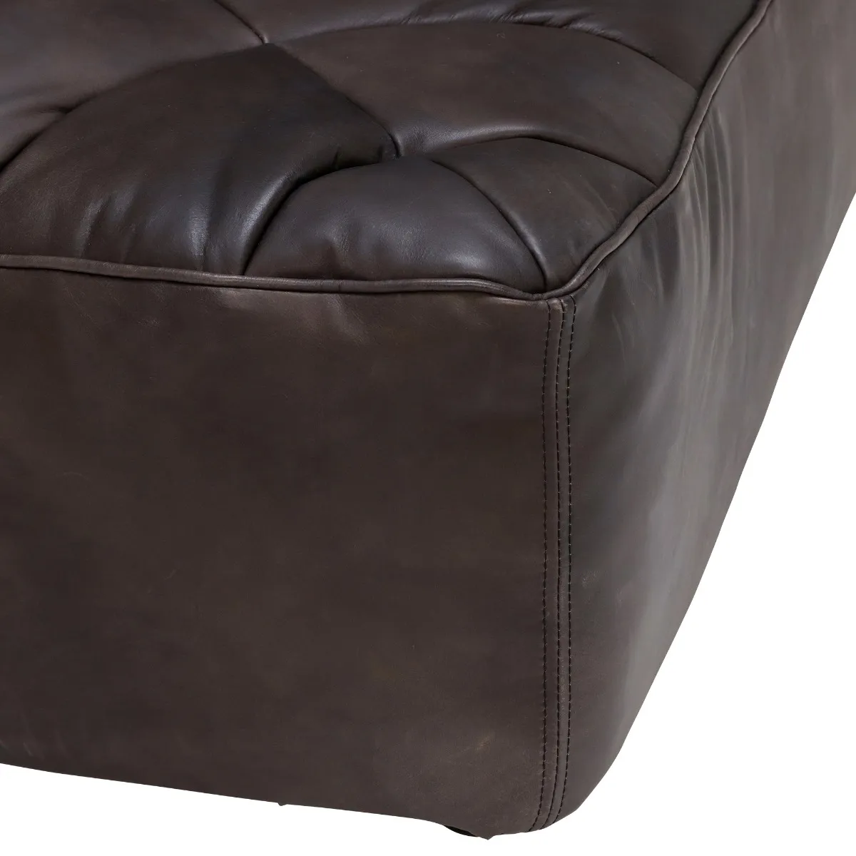 Timothy Oulton Shabby Sectional Corner Modular Sofa, Black Leather | Barker & Stonehouse 5