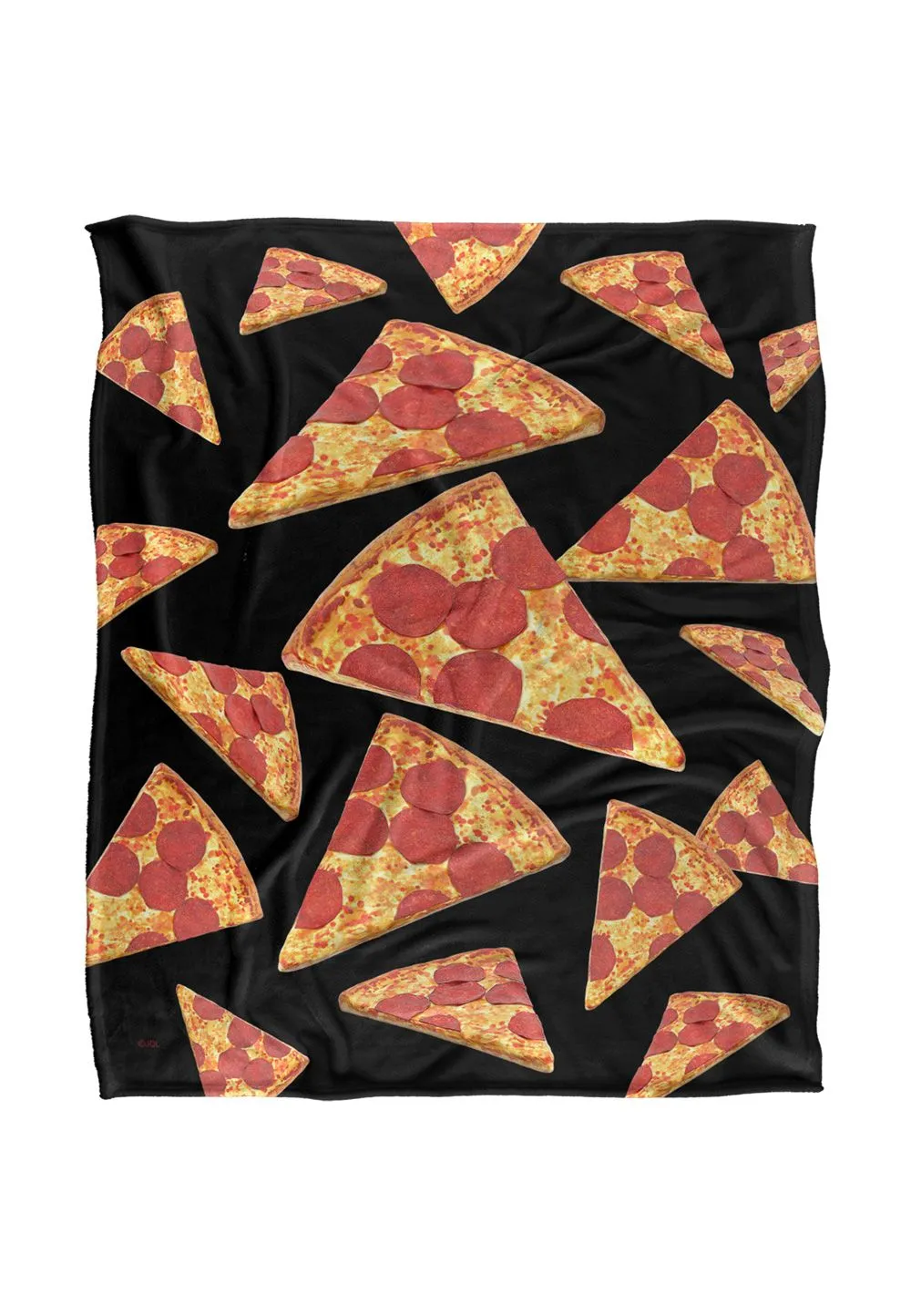 JQ Licensing James Piazza Pizza Pattern Silky Touch Super Soft Throw Blanket 152 X 127 cm in White
