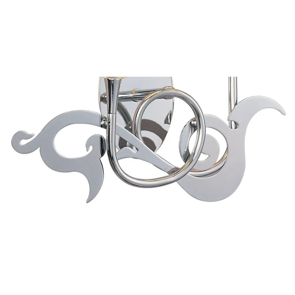 Netlighting Acanto Wall Lamp Switched 2 Light E14 Chrome Black Shades 3