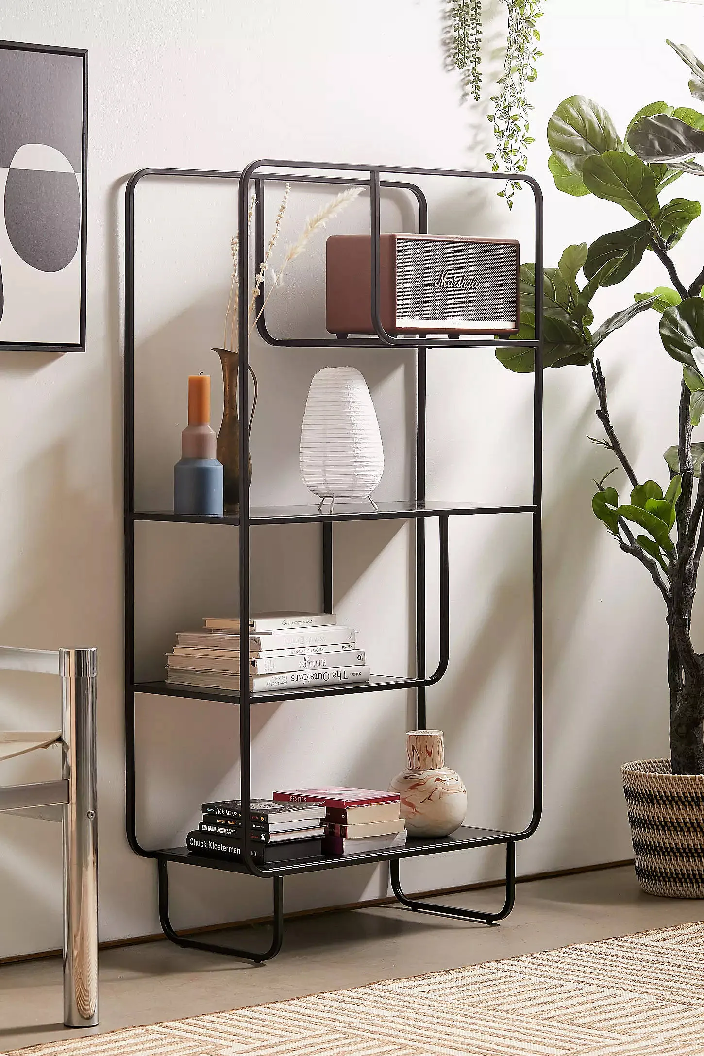 Alana Black Bookshelf - Black