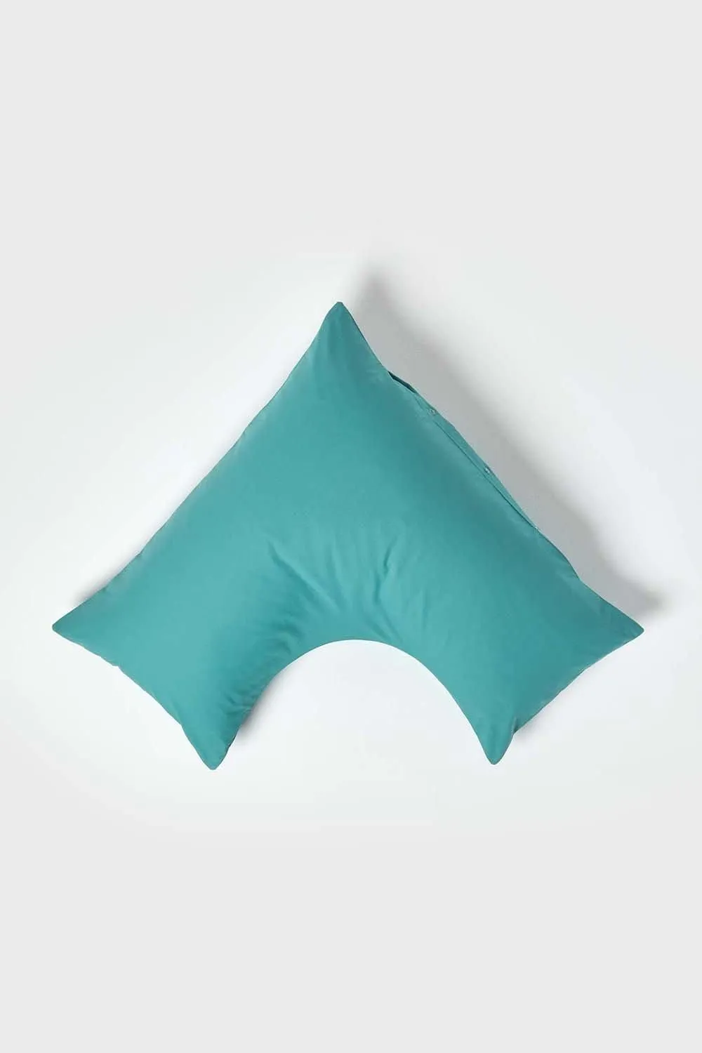 Homescapes Egyptian Cotton V Shaped Pillowcase 200 TC in Teal 1