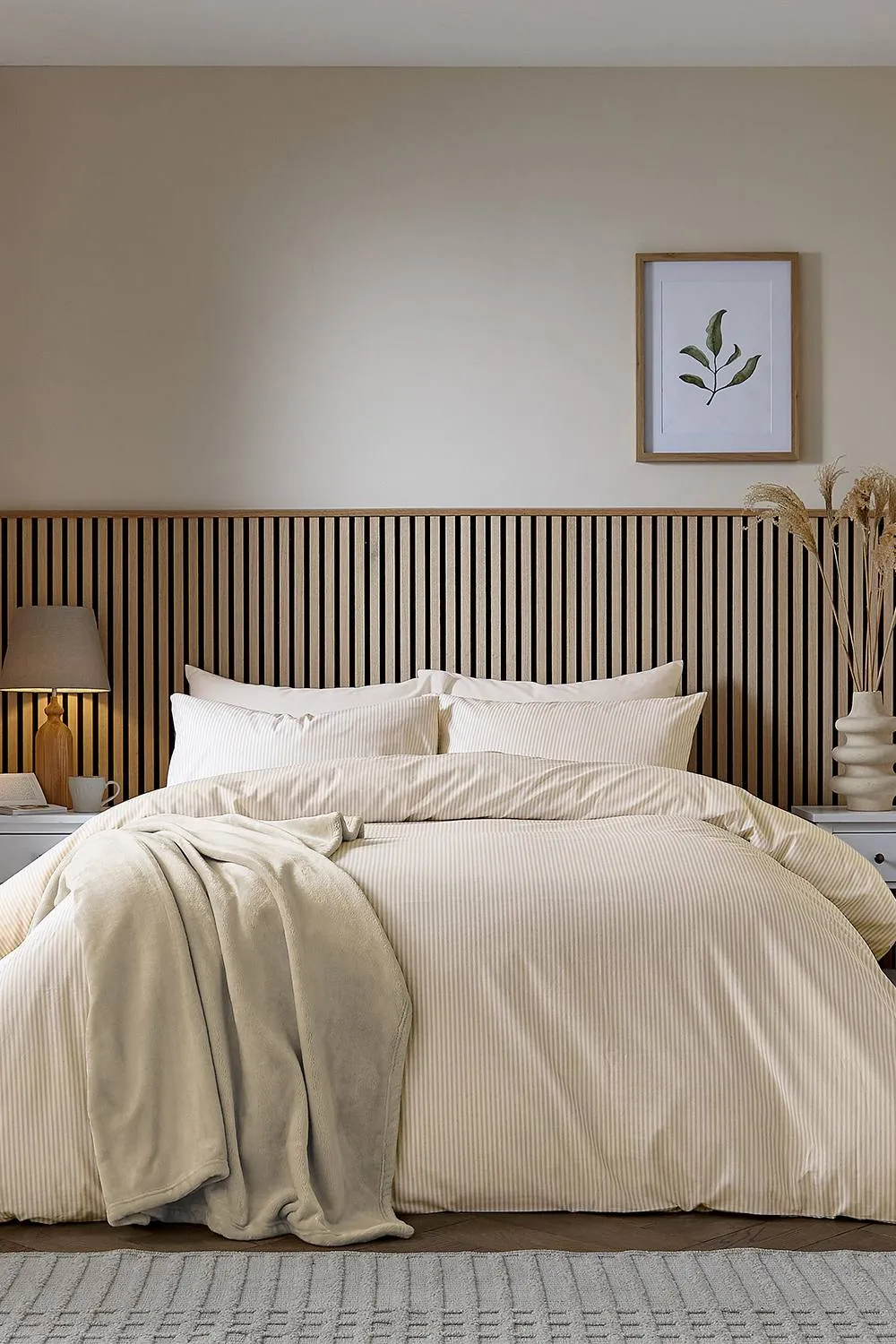 Helena Springfield 'Twill Stripe' Duvet Cover Set in Cream